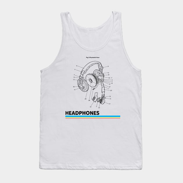 Design of Headphones Tank Top by ForEngineer